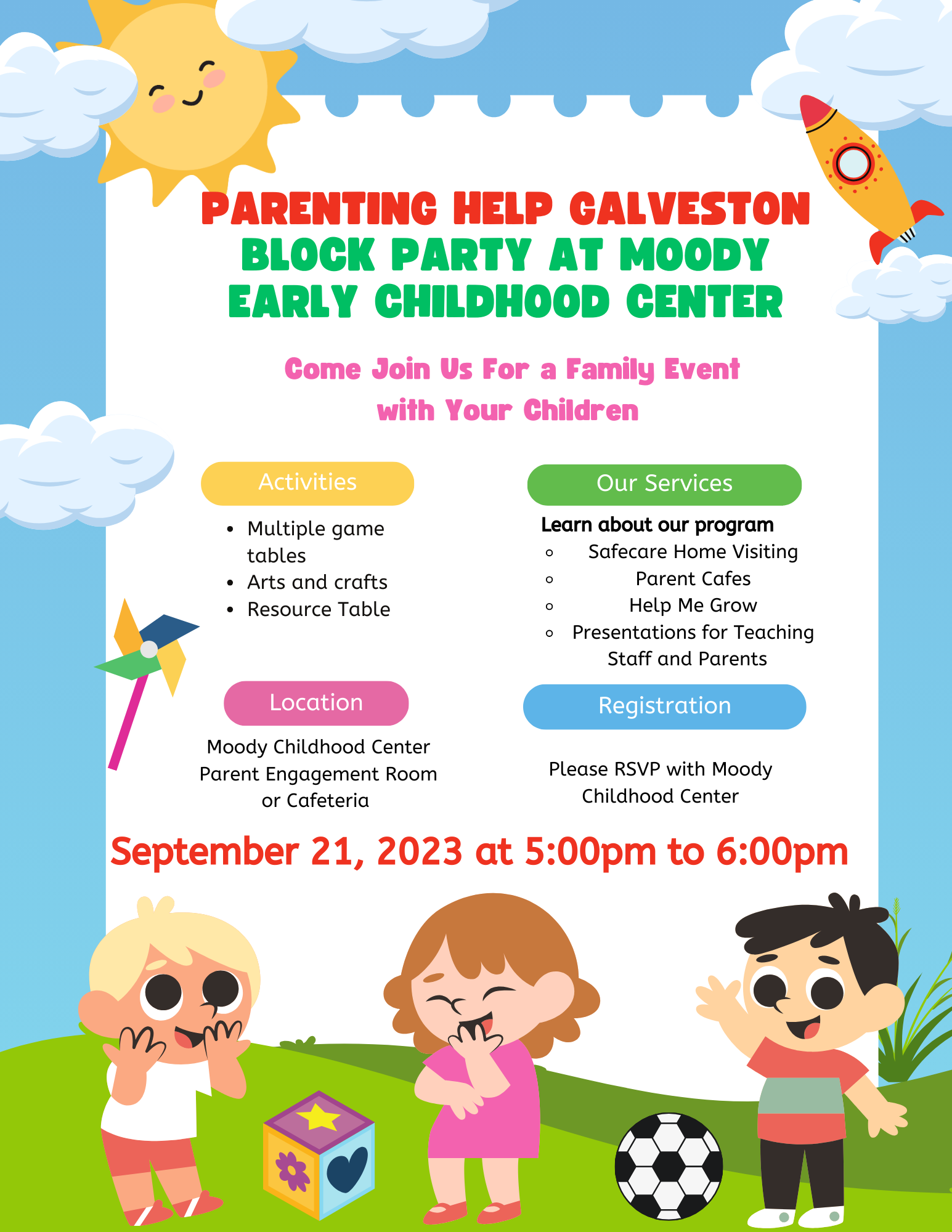 Parenting Help Galveston Block Party at Moody Childhood Center 2